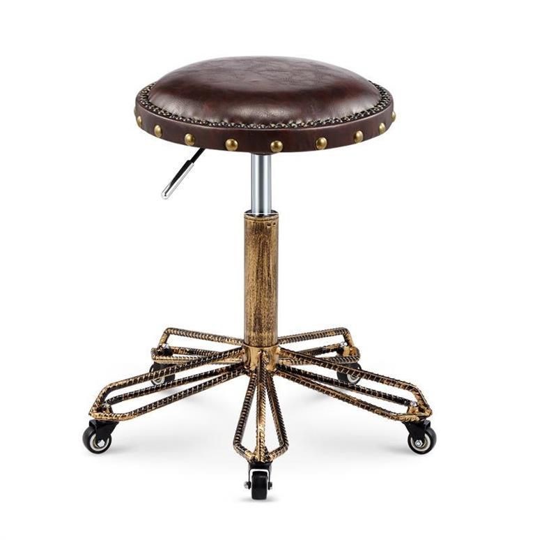 Office high foot pedal beautiful chair Mat Terrace Bar Convenient Casual Living-room Hairdressshop Mobile Phone Shop Swivel Chair Lift