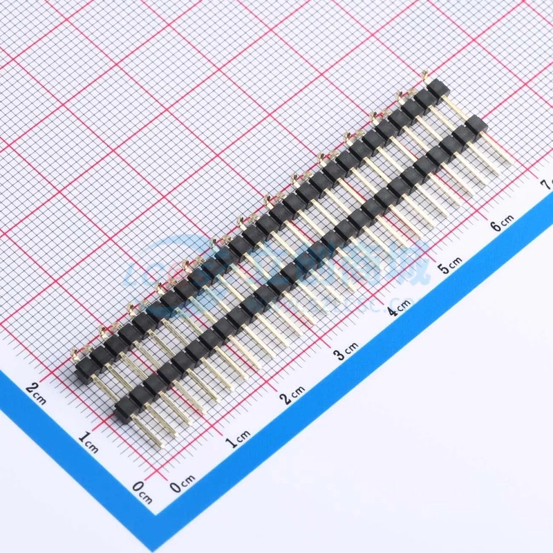 Pin Header X6512Wvs-27H-C60D48-E100R1 Smd, P=2.54Mm (Interleaved Pins) 1X27P