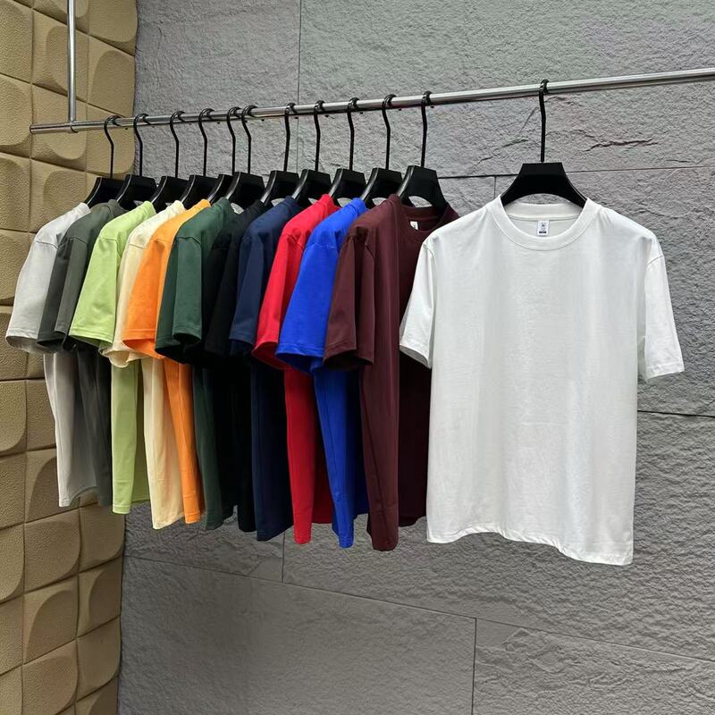 Make a Friend! Highly Recommended! 220g Salona Ice-Feel Combed Cotton Pure Color Round Neck Versatile Short-Sleeved T-Shirt for Men and Women Make a Friend! Highly Recommended! 220g Salona Ice-Feel Combed Cotton Pure Color Round Neck Versatile Short-Sleeved T-Shirt for Men and Women