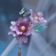 Hanfu hairpin purple flower butterfly hairpin fairy air lily of the valley tassel step shake hair accessories ancient costume plate hairpin ancient style