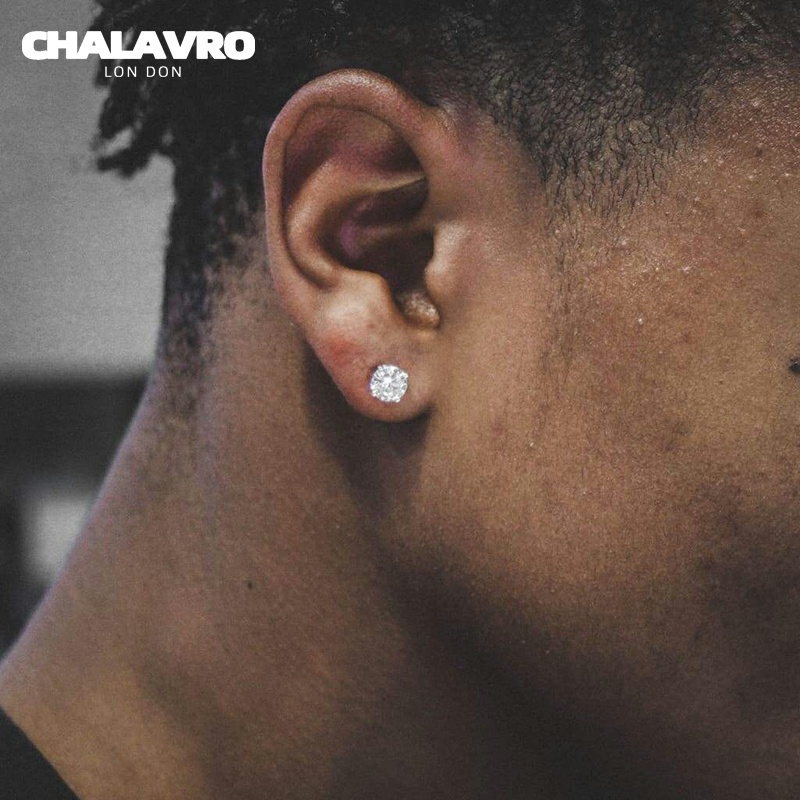 CHALAVRODW Zhang Zhe HAN with earrings 925 sterling silver earrings male hip-hop female earrings 2021 new trend