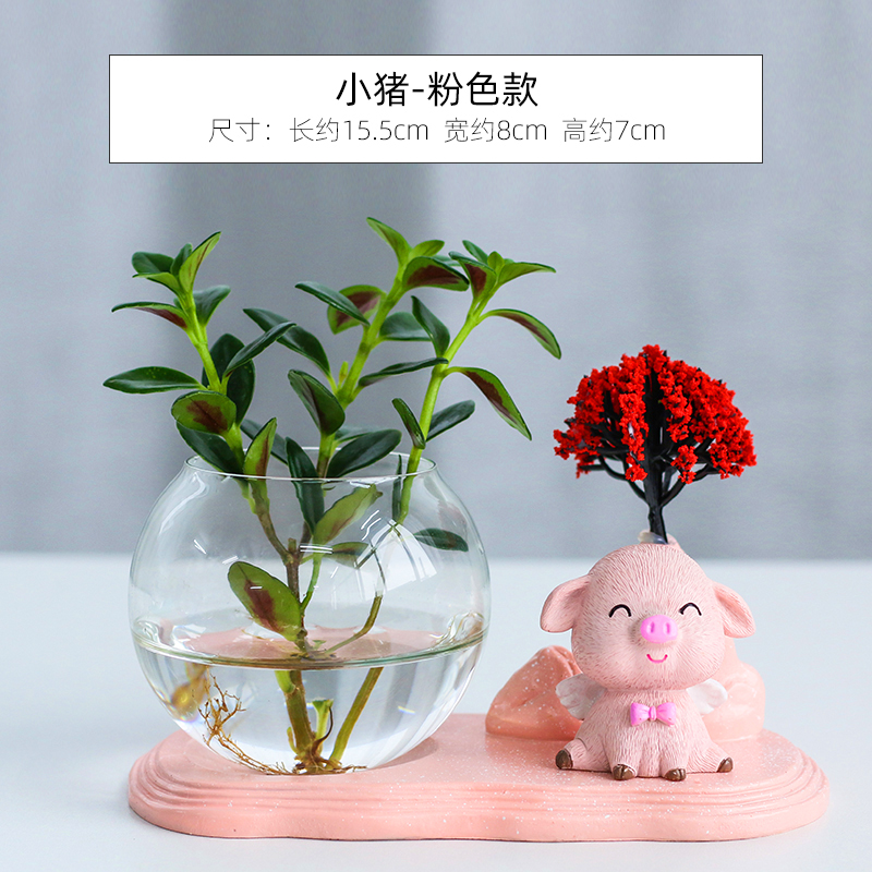 Creative gold Ge Shuipei vase glass transparent flower pot utensil plant flowers flower arrangement bottle for flower container hem