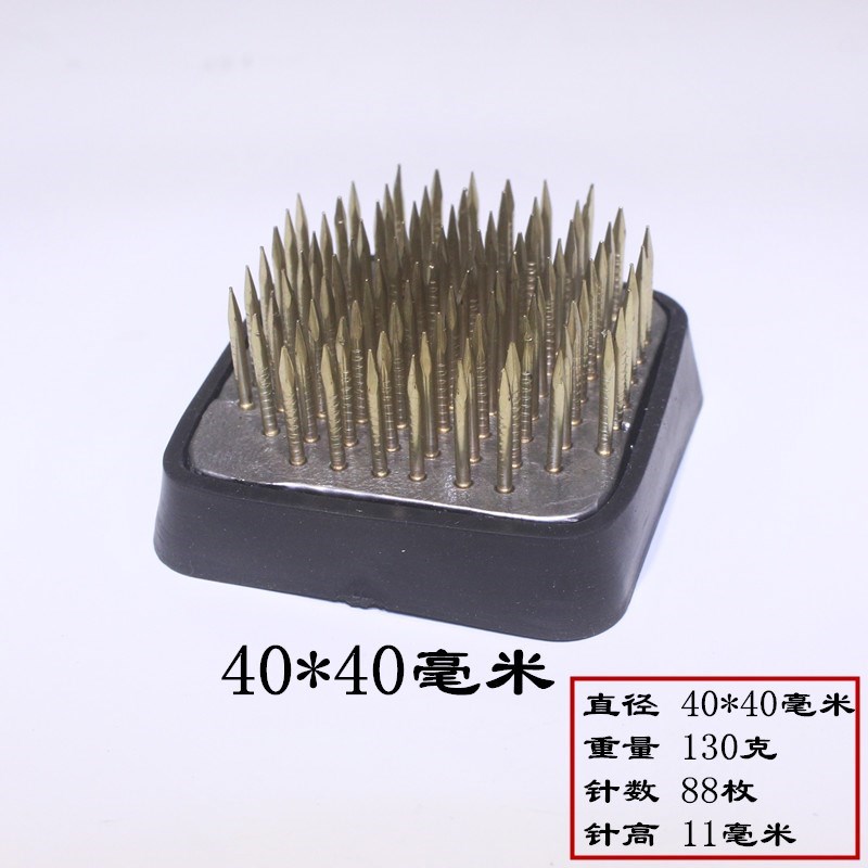 Japanese/desktop sword hill encryption flower arranging tools send flowers flower implement cleaning brush copper needle base package.
