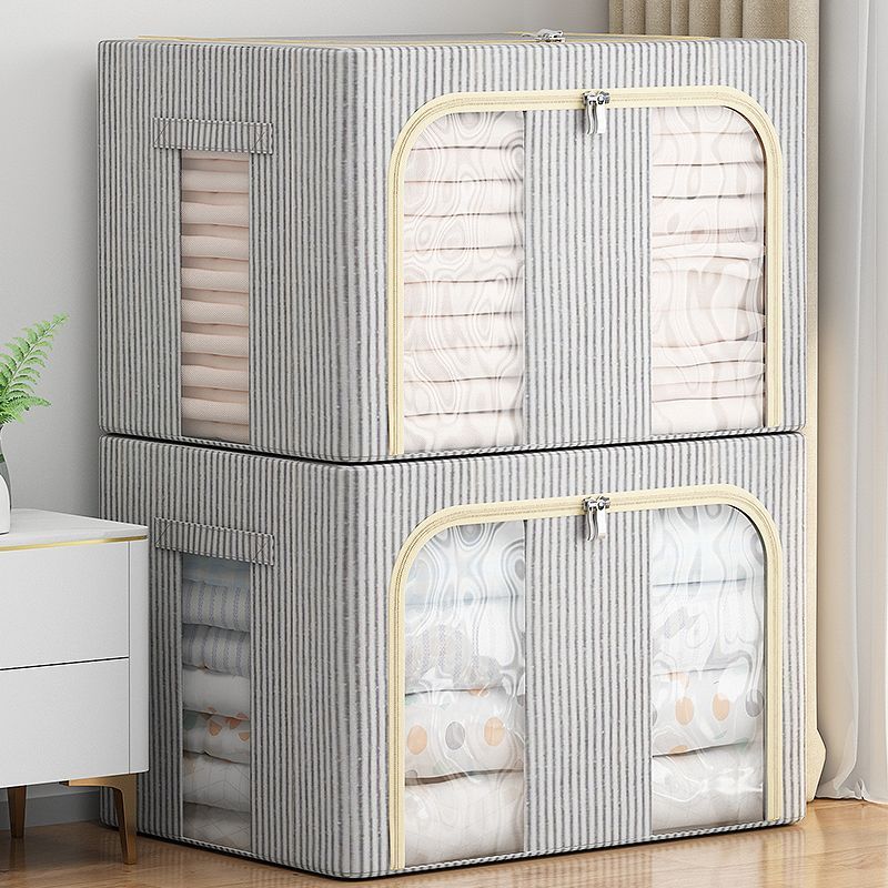 Thickened cotton and linen clothes storage box fabric folding clothes home wardrobe large artifact toy storage box
