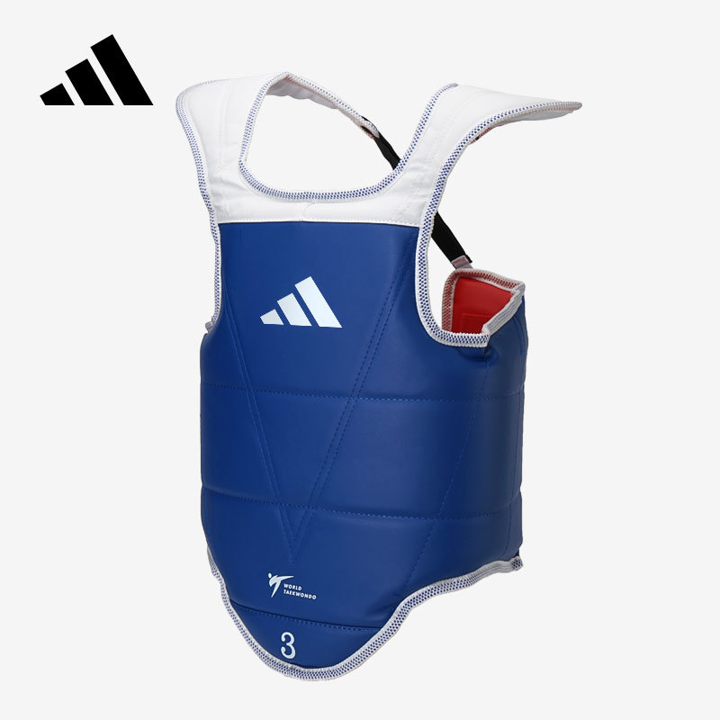 Adidas Taekwondo Double-Sided Chest Protector Training and Competition Protective Gear Wt Certified Adidas Taekwondo Double-Sided Chest Protector Training and Competition Protective Gear Wt Certified