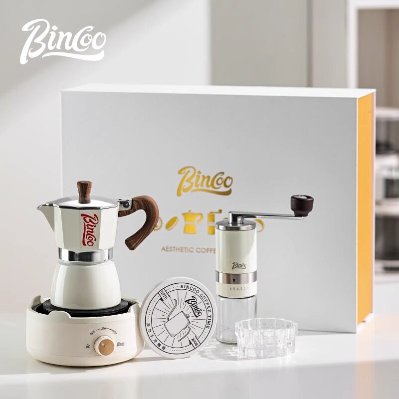 bincoo Moka Kettle Suit Home Small Cooking Coffee Maker Heating Base Deliver Gift Canine Coffee Maker Gift Box Dress-Taobao