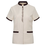 Комнатная летняя одежда для работы для отеля, комплект, униформа, короткий рукав