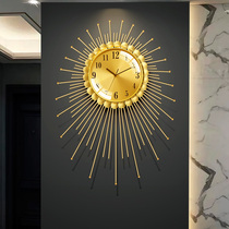 Living room wall clock Household fashion modern simple clock Personality art creative atmosphere Wall clock Nordic light luxury