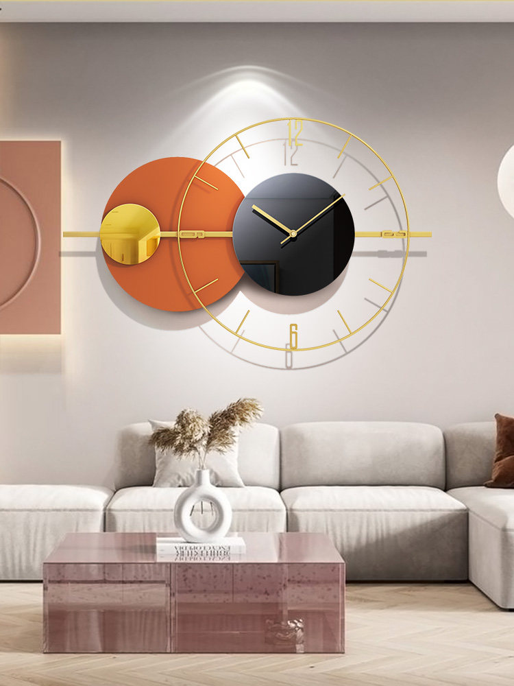 Modern simple decorative wall clock Personality creative art Living room household watch dining room Net red light luxury wall clock