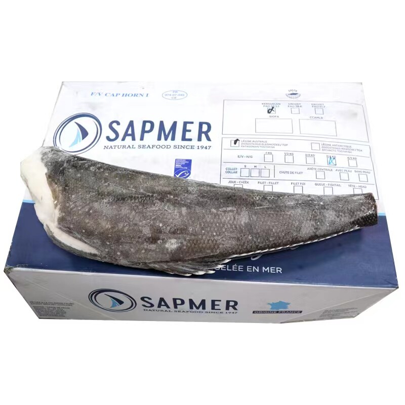 France imports SAPMER whole silver cod about 3kg, needs to be weighed for sale, can be sliced, baby food supplement