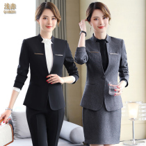 Hotel front desk reception overalls beauty salon beautician professional suit female autumn and winter gold shop foreman manager tooling