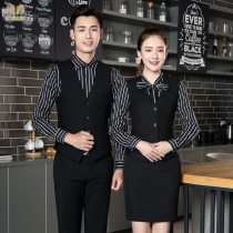 Hotel waiter overalls bar ktv restaurant catering front desk cashier long sleeve shirt set women autumn and winter