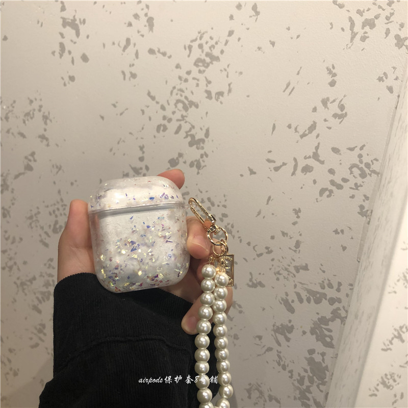 Creative Streaming Sand Shell Airpods Pro Protective Sleeves 3 Generations Transparent Hard Shell Apply Apple Headphones 3 Generations Handmade