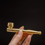 Мужская латунная металлическая курительная трубка, портативный маленький мундштук