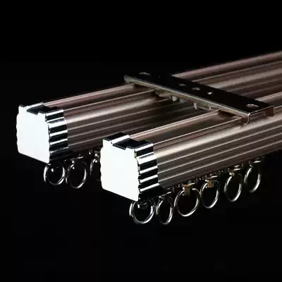 Curtain track accessories Roman Rod curtain rod monorail adhesive hook rail slide rail pulley slide side mounting double rail