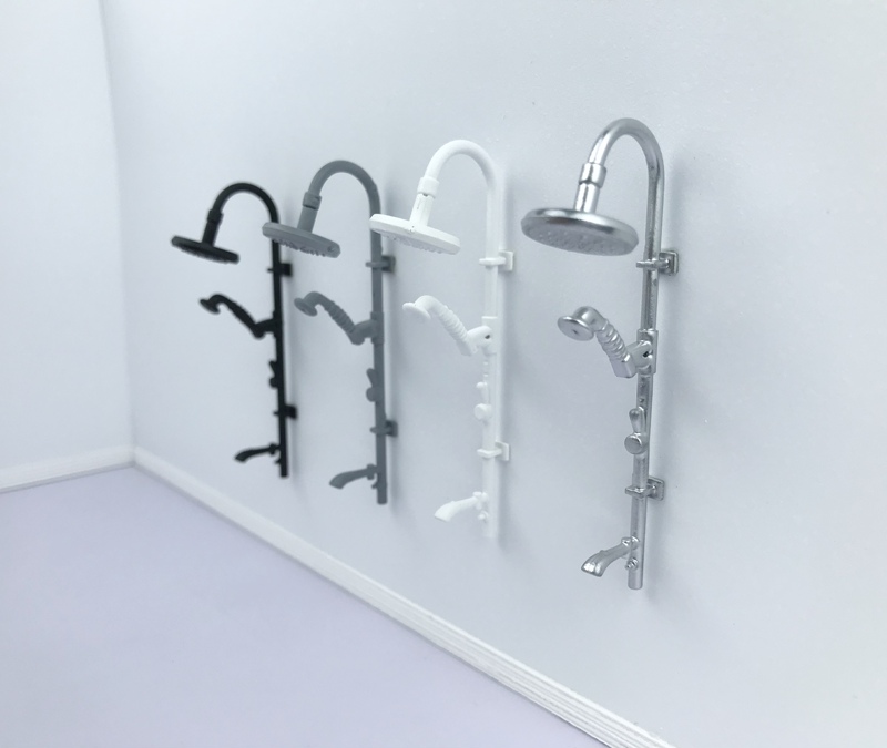 Sand Table Showerhead DIY Bathroom Toilet Scene Shower Room Nozzle Miniature Toilet Model Showerhead