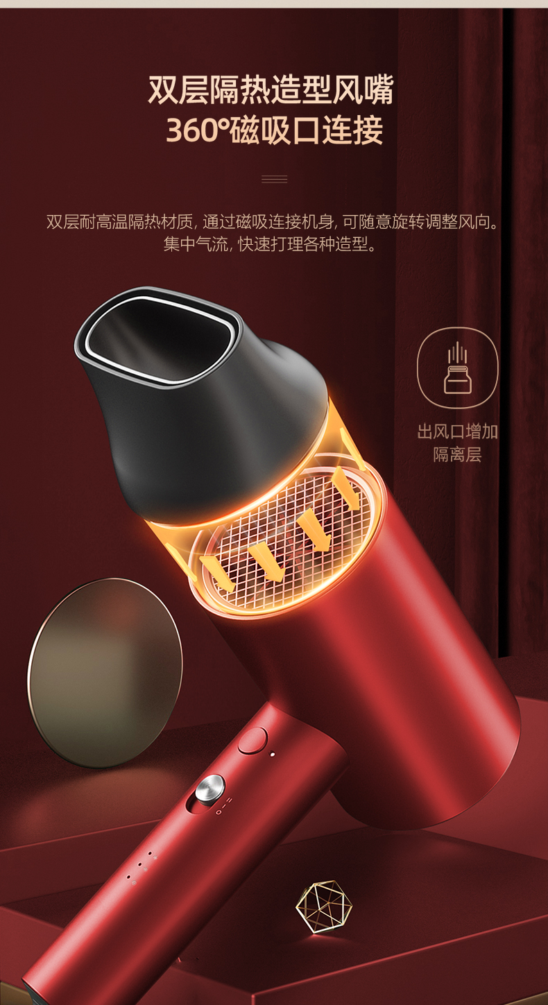 小米生态链 小适 负离子恒温吹风机 1800W 图13