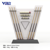 Chaoli billiards accessories customized wall-mounted 6-hole billiard bar frame wooden 8-hole vertical pole holder floor rack 12-hole