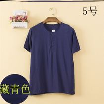 Half sleeve cool men old man fat man go out single piece old man single dress short sleeve cotton jacket artificial cotton man