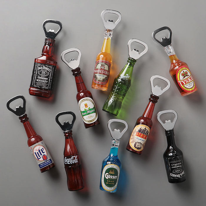 Beer bottle opener soft drink refrigerator sticker vibrating the same wine bottle creative wine starter refrigerator magnet decorative sticker