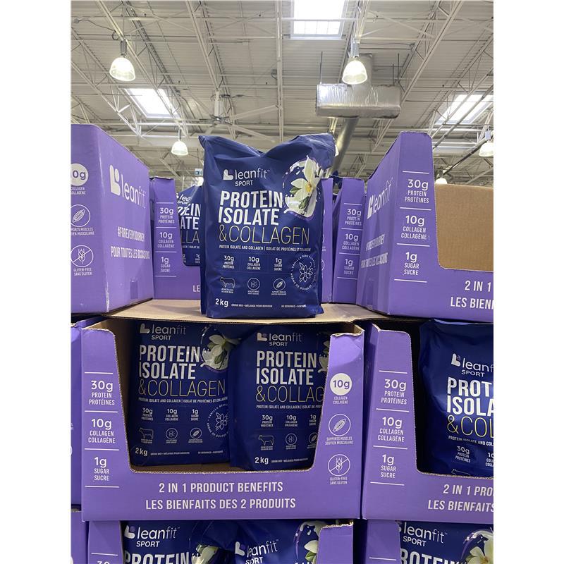 Canadian Leanfit Isolated Plant Protein Powder Collagen Vanilla Flavor Natural Nutritional Powder 2.7kg