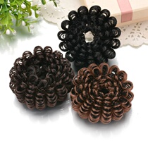 Korean Version Wig Woman Hair Ring Head Flower Ornament Disc Hair Blossom Head Ornament Disc Hairdresser Balls head Fashion fluffy head flower