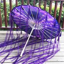 Oil paper umbrella rain-proof practical network red umbrella ancient umbrella color han clothing floating sun-band