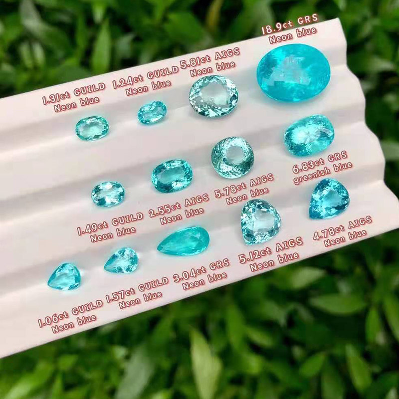 Palaiba Bare Stone Electro-Optic Sensation Neon Blue Crystal Clear Blue-Seal Colorful Gem Mozambique Jewelry Customize