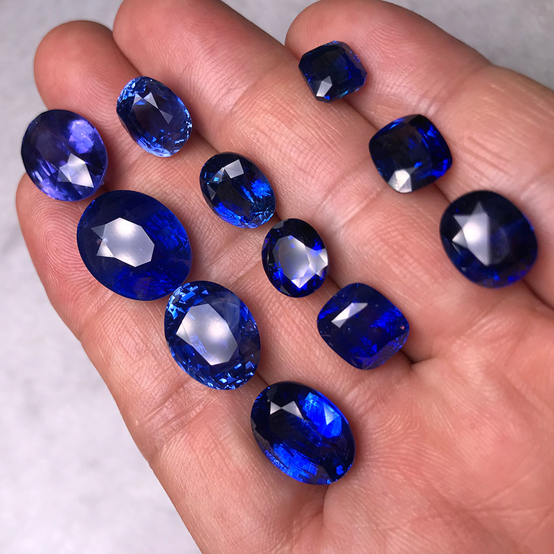 Color Jewel Natural Sapphire Bare Stone Unburnt Live Royal Blue Vectori Sri Lankan Withdrawal Face Original Stone Ear Pin