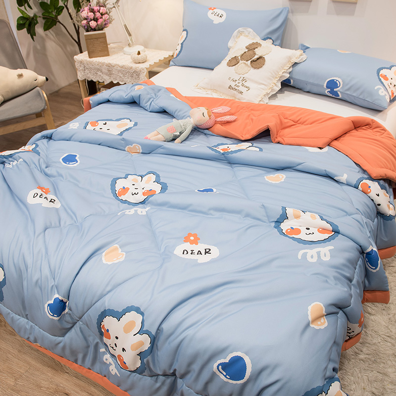 Air-conditioning quilt summer cool quilt double summer thin quilt spring and autumn single quilt core machine washable cotton children's summer quilt