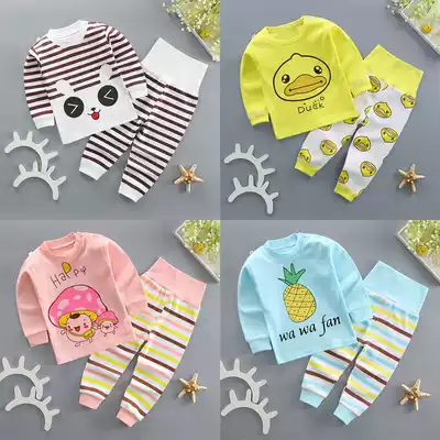 Baby spring and autumn suit Girls autumn clothes sanitary pants pure cotton thin baby clothes high waist children's and women's baby spring clothes