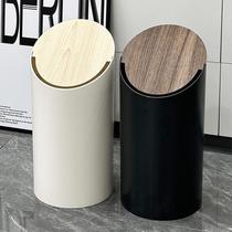Trash can household 2023 new style living room and kitchen special large capacity with lid and high appearance bathroom toilet paper basket