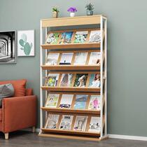 Newspaper rack magazine rack floor-standing office storage storage information rack book display rack color page reading book and newspaper rack