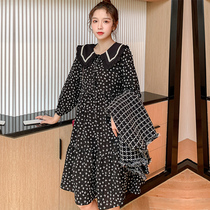 Broken flower Korean version of maternity wear summer dress age summer dress pregnant woman dress spring summer long sleeve thin fashion