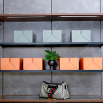 Cloakroom storage box household light luxury leather underwear bag cabinet soft decoration drawer artifact storage basket finishing box