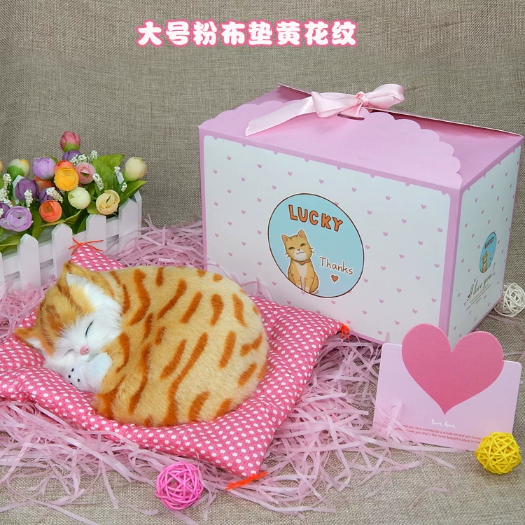 Реалистичная плюшевая игрушка, кот, творческий подарок
