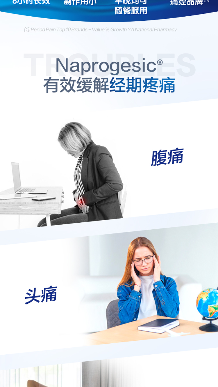 拜耳 Naprogesic 女性经期止痛小蓝片 24粒 图2