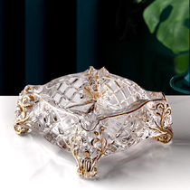 Crystal glass large ashtray European style home living room ashtray cigar smoke dish personalized office 1399