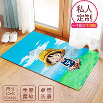 Luffy carpet custom plush entrance square floor mat childrens floating window blanket bedroom mat bedside blanket essolon
