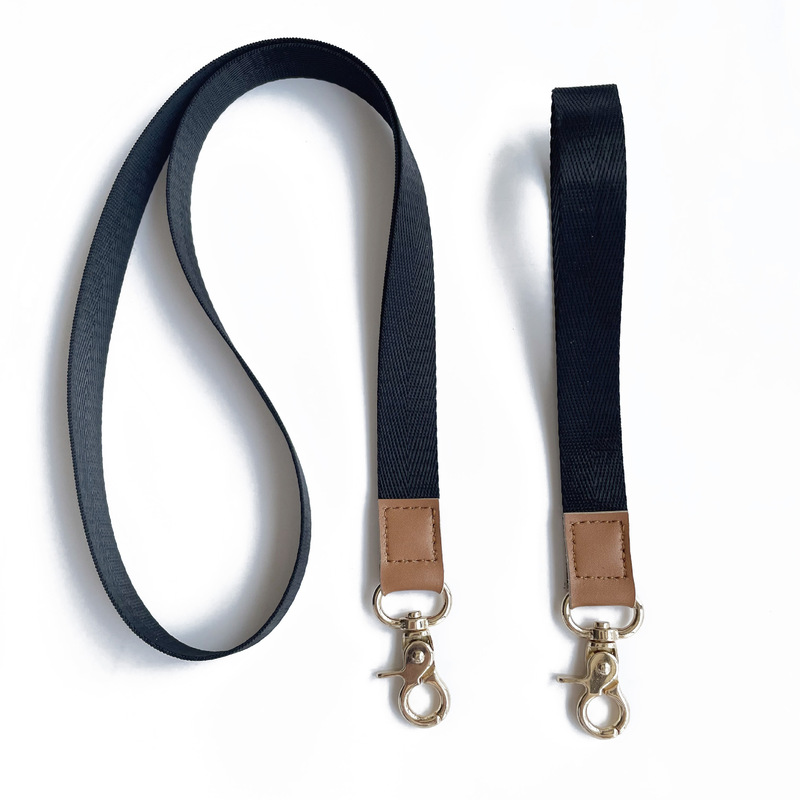 Amazon Bestseller Heat Transfer Keychain Wrist Lanyard Leather Polyester Wrist Strap Neck Strap 2-in-1
