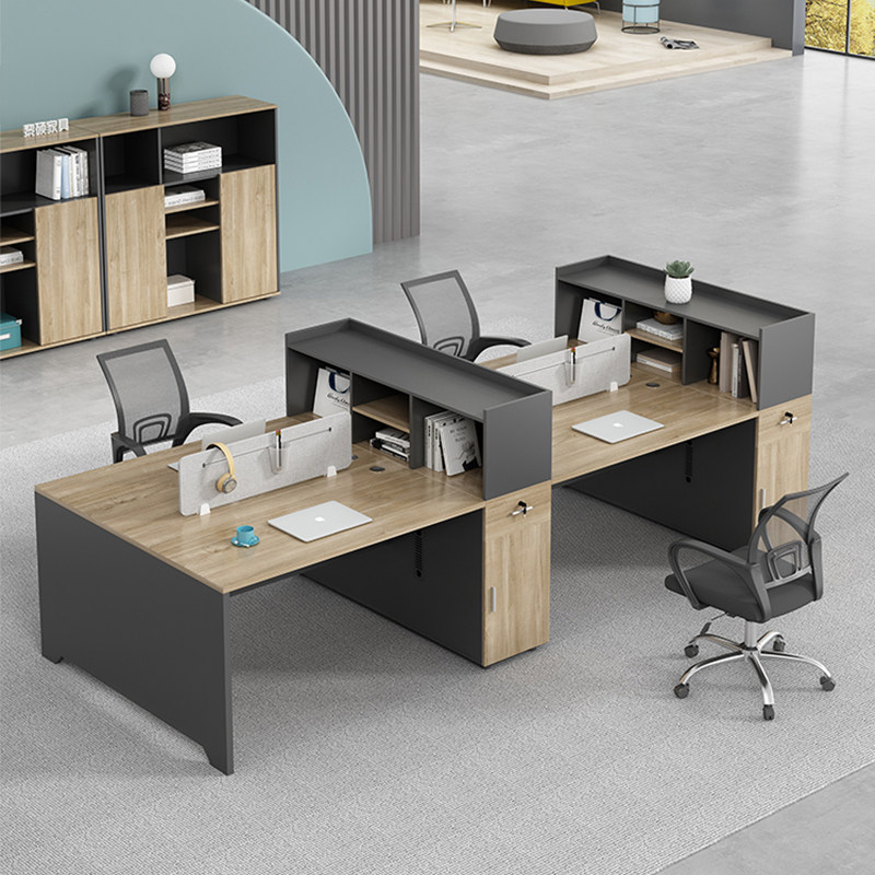 Staff Desk Chair Composition Fashion High Cabinet Screen Booth 46 Four-six working position Finance room Computer furniture innate