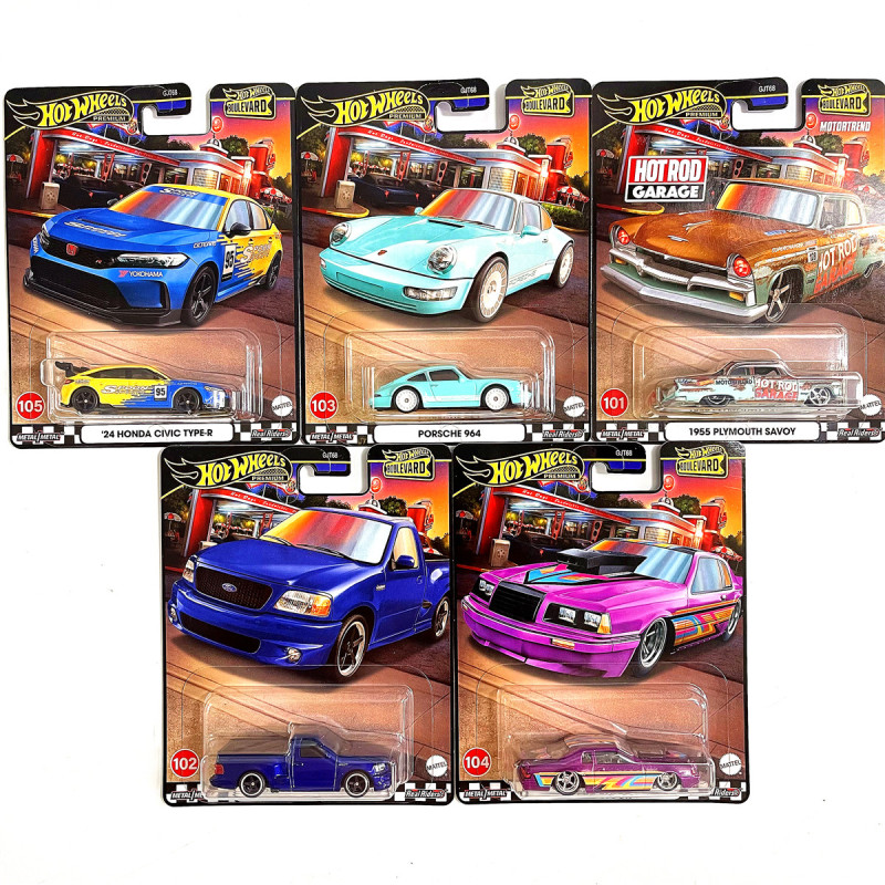 Gjt68 Hot Wheels Boulevard Alloy Car Model Nissan Honda Civic Ford Thunderbird Porsche Raptor