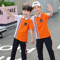 Primary School Uniforms Summer Clothing Suit Spring Autumn Clothing Short Sleeves Long Pants Sportswear Children Banfu Summer Kindergarten Garden Clothing