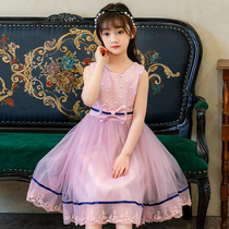 Girls summer dress dress dress 2021 new Child Yangqi Girl Summer thin Canopy Yarn Summer Princess Dress