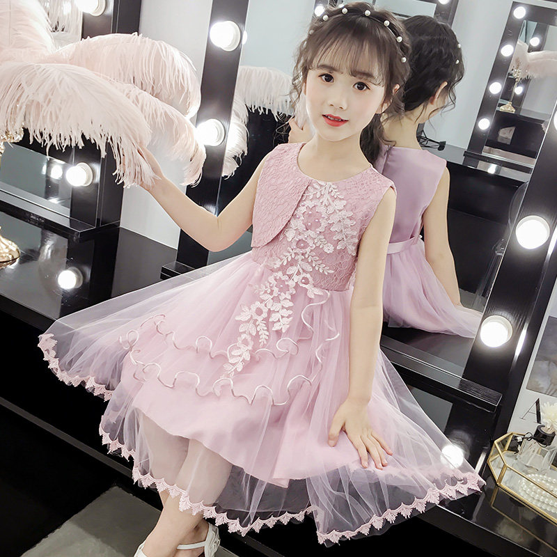 Girls dress summer dress 2022 new children's suit little girl summer skirt Western style fashion super fairy princess dress