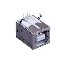 Environmental friendly square USB socket USB-B mother printer connector D type 90-degree bent needle USB female seat PCB welding mother