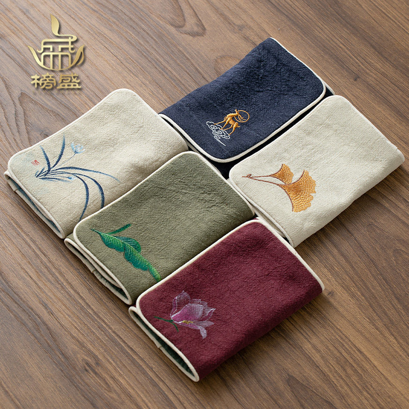 List Sheng Kung fu tea towels Tea cloth Absorbent Thickened Tea Table Towels Tea Table Tea Tableclotch Tea Table Cloth Zen cloth Mat Tea Set Accessories-Taobao