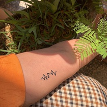 GATTOO beating notes Personality creative two-week aging real visual sense square tattoo stickers