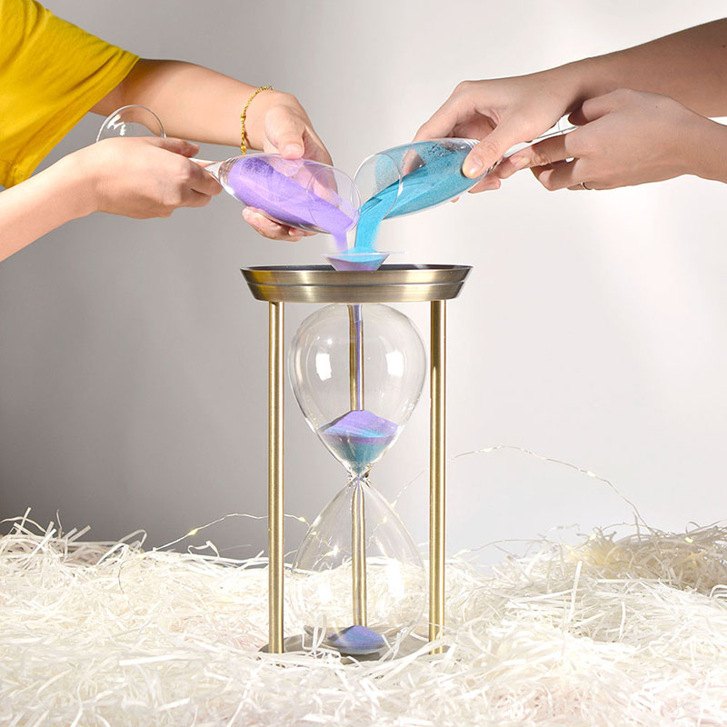 2020 new creative wedding props wishing sand Wedding quicksand tower ceremony Champagne tower custom photo name