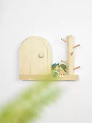 Nordic style solid wood switch stickers home decoration Shield switch socket creative log switch protective cover wall stickers